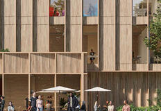 Schets van het nieuwe gebouw