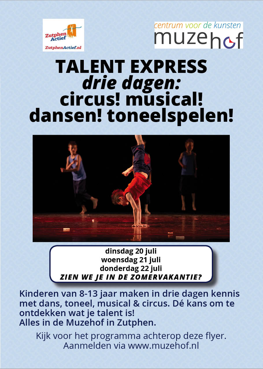 talentexpress flyer voorkant
