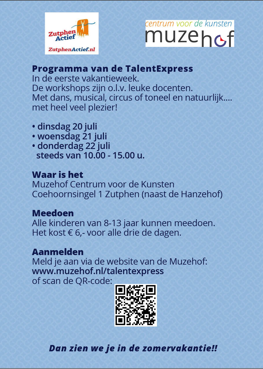 talentexpress flyer achterkant