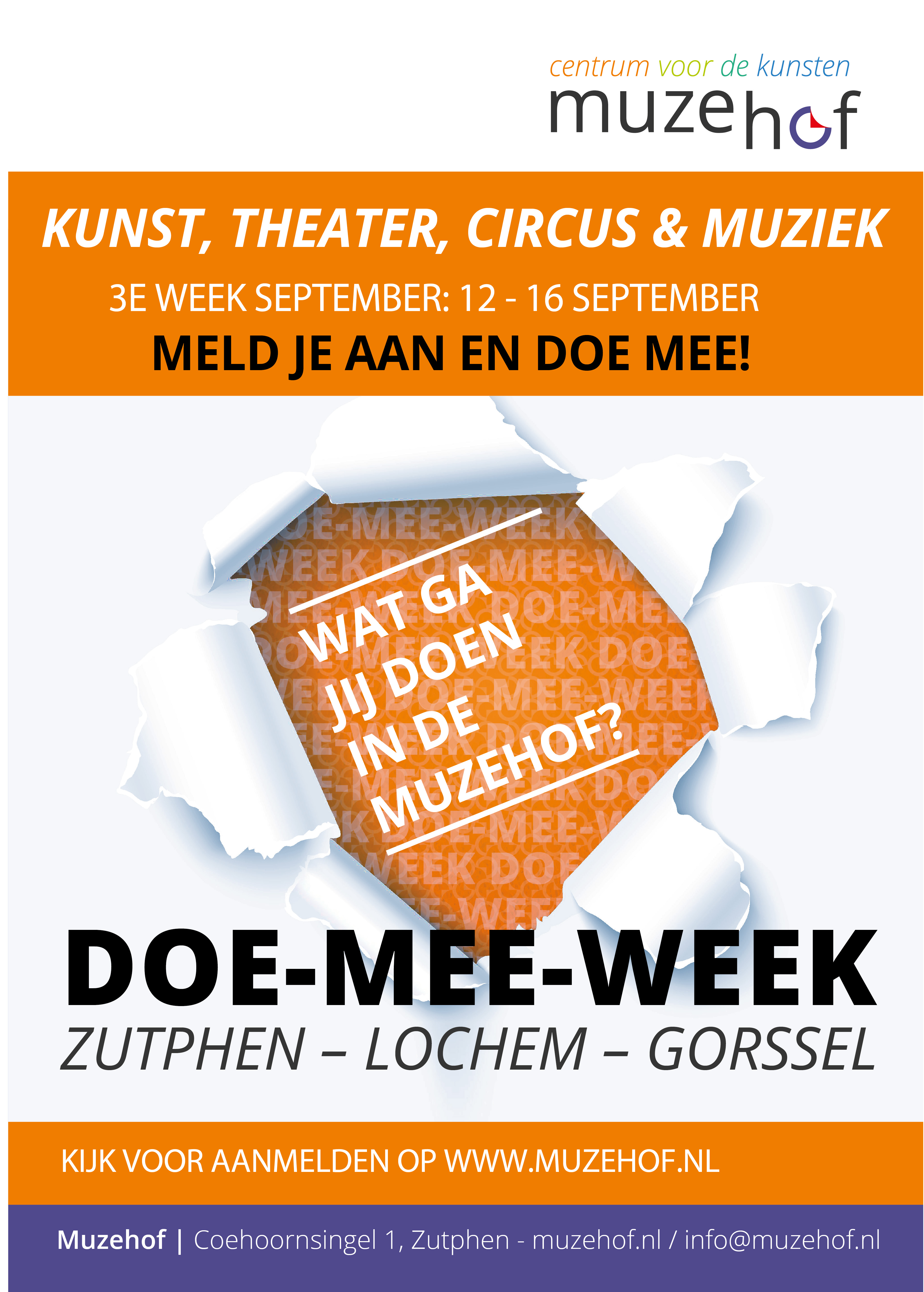 wervingsposter van de doe-mee-week