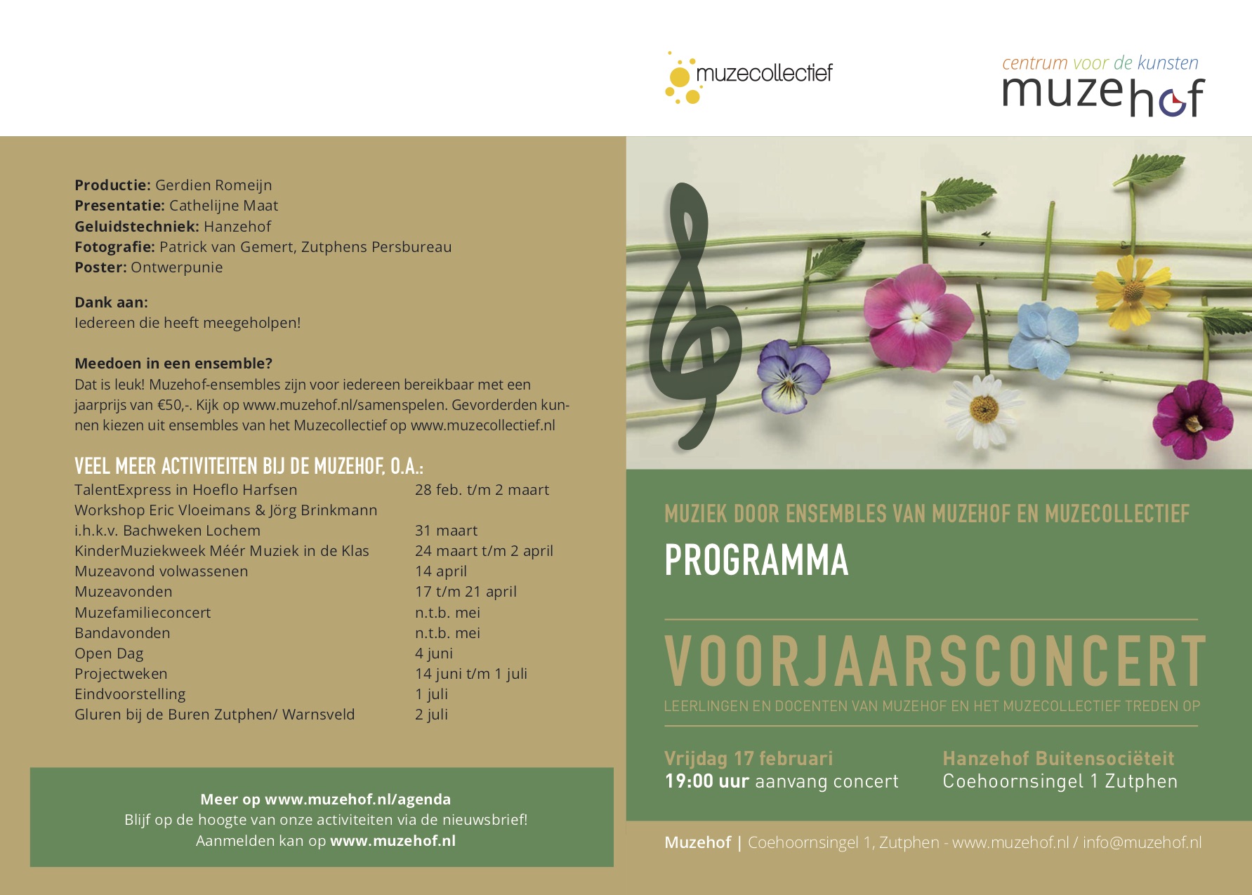 Programmaboekje voor en achter Voorjaarsconcert 2023